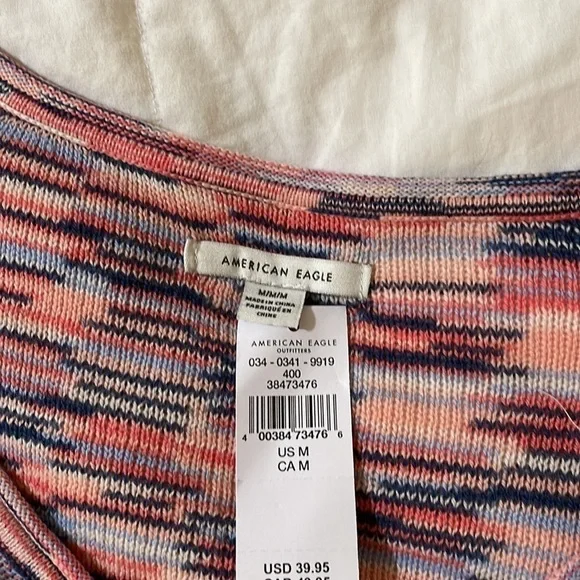 American eagle cropped top sweater   with blue Halter top Both NWT - Picture 4 of 6